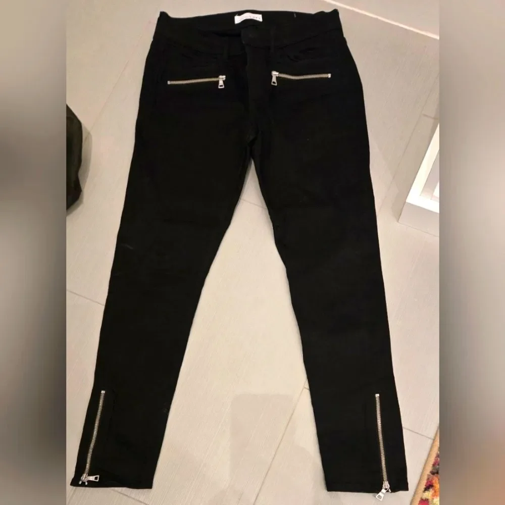 Loft Black Jeans with zips on legs and pockets. - Picture 1 of 2